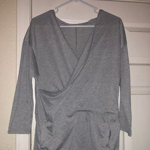 Grey crossed over chest romper!